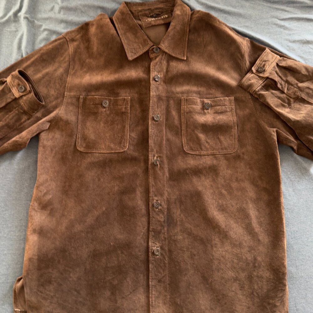 Claiborne Suede Shirt-Jac Circa 1990's